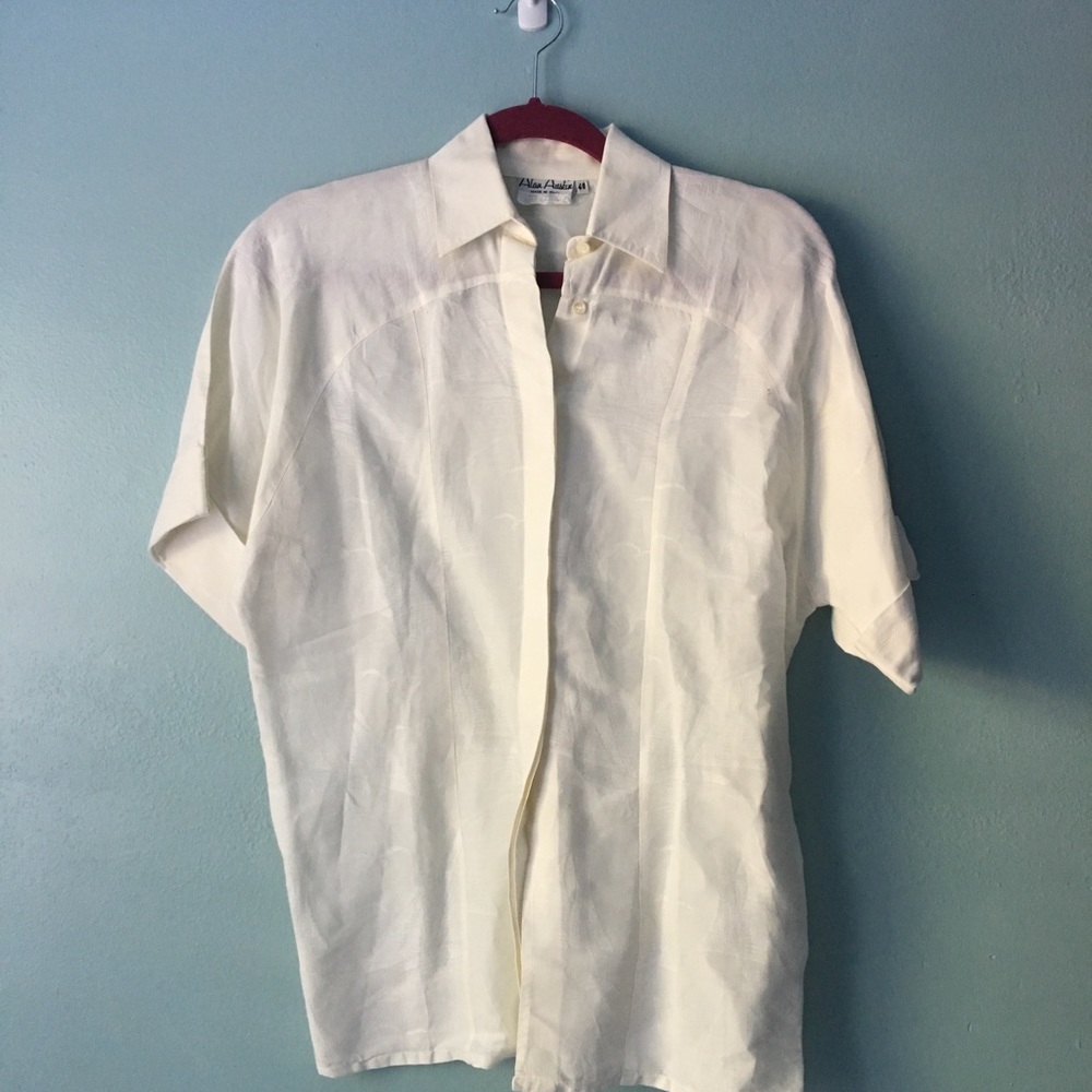 (Vintage) White linen top